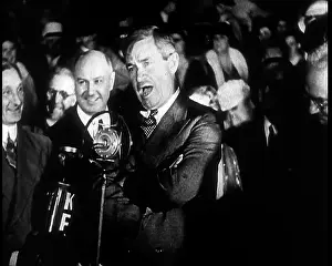 Pledging: The Actor Will Rogers Addressing a Large Crowd
