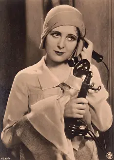 Phoning: Actress Billie Dove on the phone