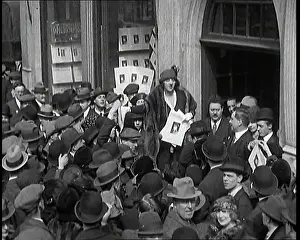 Leaflets: The Actress Violet Loraine Handing Out Leaflets