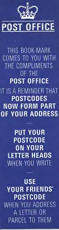 Bookmark: Advertising - 1960's, Post Office, bookmark