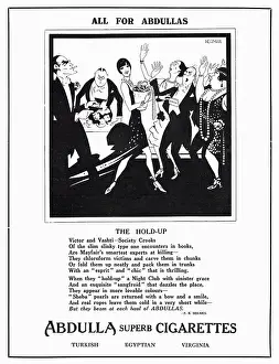 Crooks: Advert for Abdulla cigarettes by Nerman - The Hold Up 1927