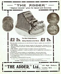 Calculations: Advert for The Adder Adding Machine