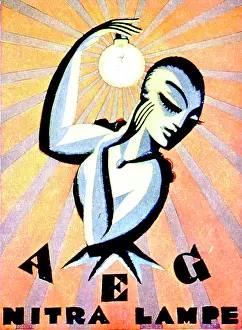 Lightbulb: Advertisement for AEG Nitra Lamp
