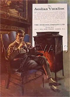 Vocalion: Advert for Aeolian Volcalion 1918