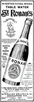 Aerated: An advertisement for aerated water from the St Ronan's Well