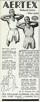 Vests: Advert for Aertex athletic vest 1932
