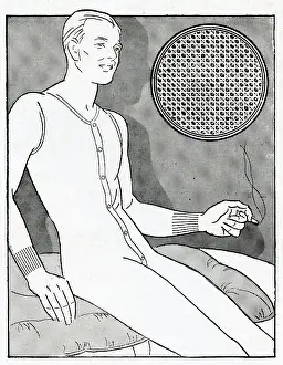 Aertex: Advert for Aertex men's combinations 1929