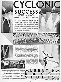 Albertina: Advert for Albertina Rasch Studios and her dancers