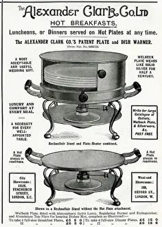Hotplate: Advert for The Alexander Clark, hot plate 1912