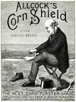Plasters: Advert, Allcock's Corn Shield
