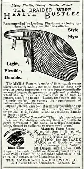 Bustles: Advert for American Braided Wire bustles 1887