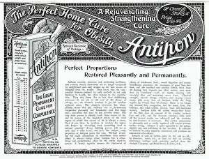 Obesity: Advert for Antipon - weight loss 1908