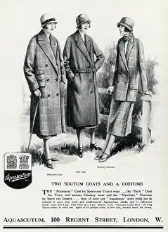Overcoats: Advert for Aquascutum coats 1925