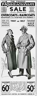 Gentlemens: Advert for Aquascutum coats 1935
