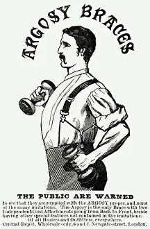 Braces: Advert for Argosy Braces 1884