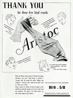 Sheer: Advert for Aristoc stockings 1936