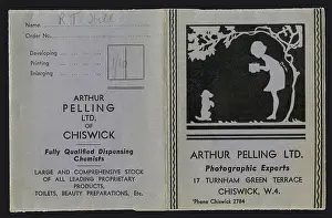 Photographia: Advert, Arthur Pelling of Chiswick, photography