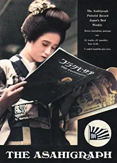 Periodical: An advertisement for the Asahigraph Pictoral Record