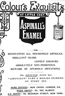 Enamel: An advertisement for Aspinall's Enamel