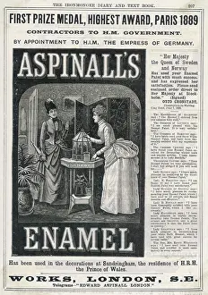 Recommended: Advert for Aspinall's Enamel paint 1889