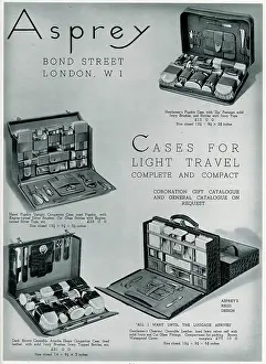 Manicure: Advert by Asprey compact dressing case 1937