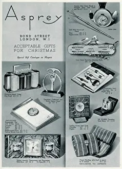 Corkscrew: Advert for Asprey gift for christmas 1936