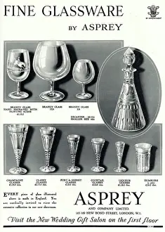 Tumbler: Advert for Asprey glassware 1934