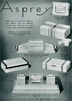Malachite: Advert for Asprey Mexican onyx articles 1937