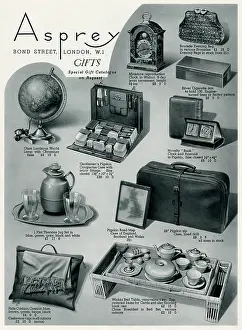 Pigskin: Advert for Asprey selection of household items 1937