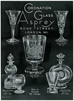 Glassware: Advert for Asprey Silver Coronation glasses 1937
