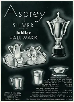 Advert for Asprey silver with Jubilee hall mark 1935