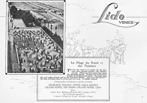 Plage: Advert for the attractions of the Lido, Venice