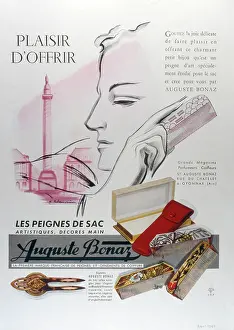 Comb: Advertisement for Auguste Bonaz combs