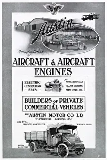 Lorry: Advert for Austin Manufacturing - War Effort 1917