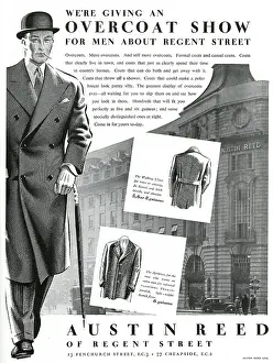 Suited: Advert for Austin Reed overcoats 1937