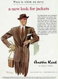 Bespoke: Advert for Austin Reed, single-breast tweed suit