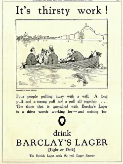 Thirsty: Advert, Barclay's Lager - It's thirsty work!