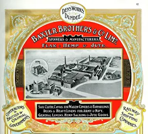 Spinners: Advert, Baxter Brothers & Co, Dundee, Scotland