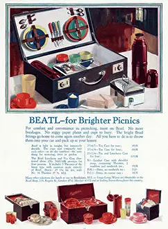Beakers: Advert for Beatl picnic basket 1930