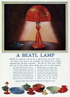 Mouldings: Advert for Beatl table lamps 1930
