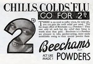 Cheap: Advertisement for Beechams Powders - Act like magic!
