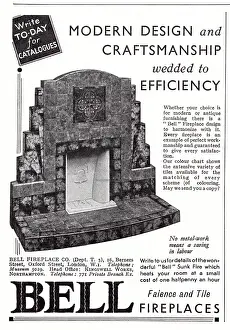 Sunk: Advert for Bell - faience and tile fireplaces 1933