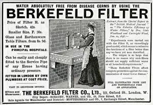 Item: Advert for Berkefeld Filter, clean water 1901
