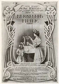 Filtered: Advert for Berkefeld Filter, clean water 1906