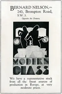 Brompton: Advertisement for Bernard Nelson Ltd Modern Glass