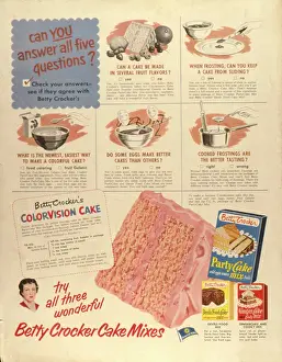 Packets: Advertisement for Betty Crocker Cake Mixes