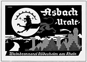 Asbach: advertising, beverages, brandy Asbach Uralt