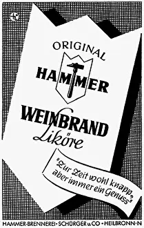 Liqueurs: advertising, beverages, brandy, Hammer Brandy