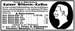 Kaffee: advertising, beverages, coffee, Kaiser-Wilhelm-Kaffee