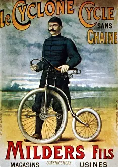 Chaine: advertising, bicycles, Milders Brothers chainless